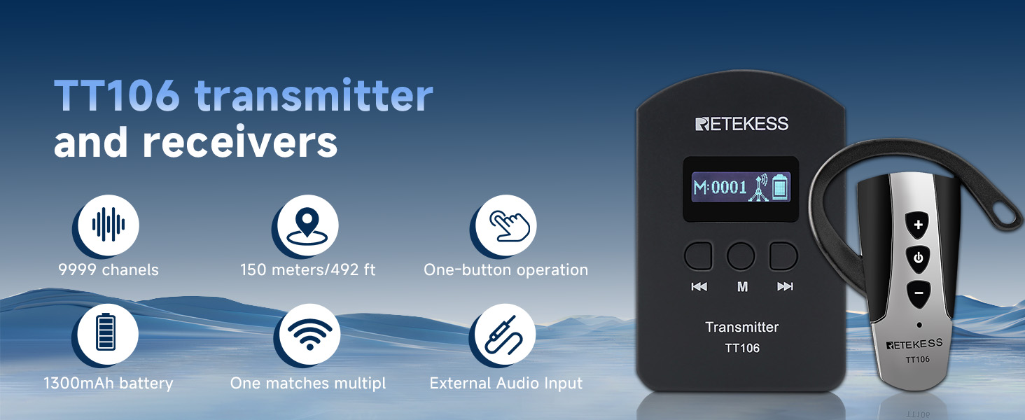 retekess-tt106-tour-guide-interpretation-system-headsets-receiver