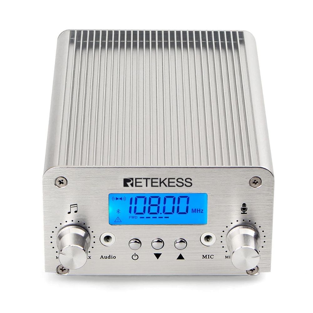 Retekess TR502 FM Transmitter Radio Station and PR13 Mini FM DSP Radio for Church Drive-in Movie Light Show