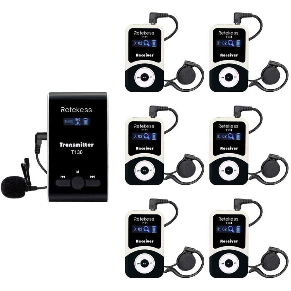Retekess T130 Tour Guide Headset System For Tour and Church Translation