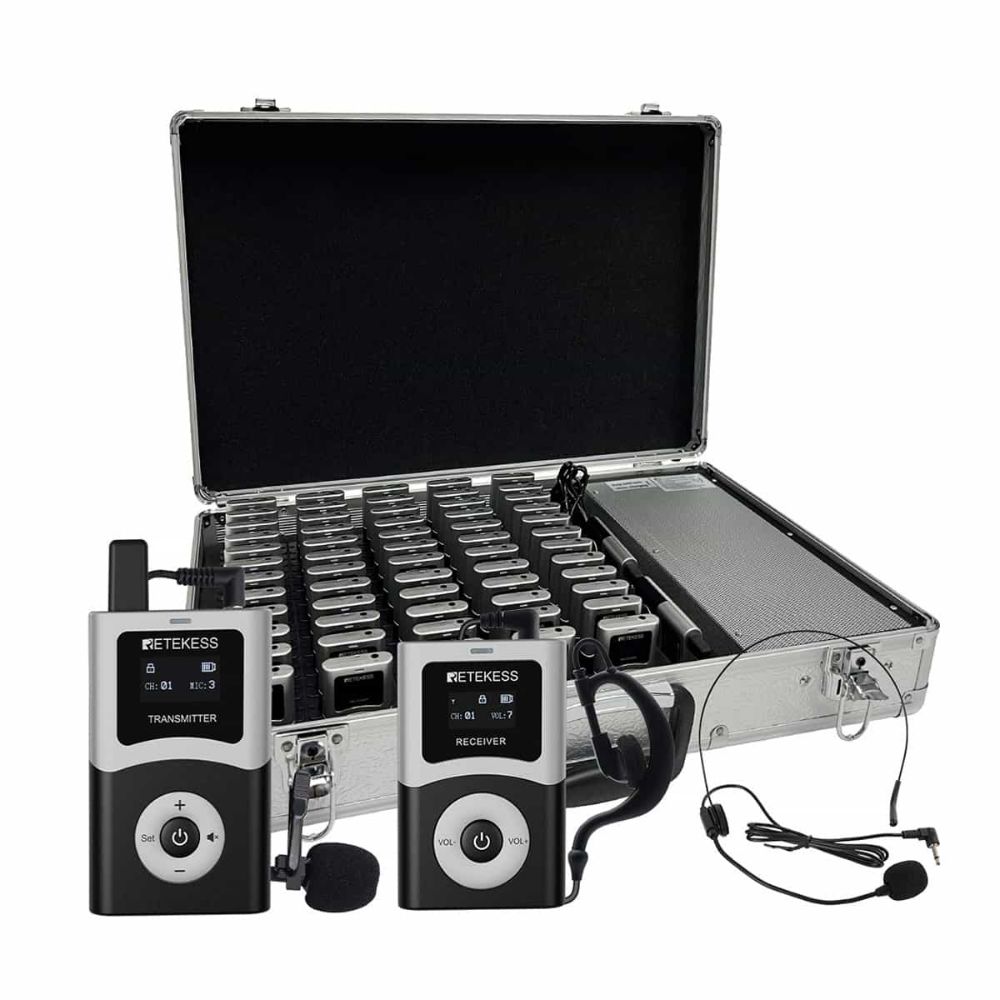 Retekess T130U T131U Digital Group Tour System UHF Transmission for Guided Tours, Group Communication, Meeting, School and Factory