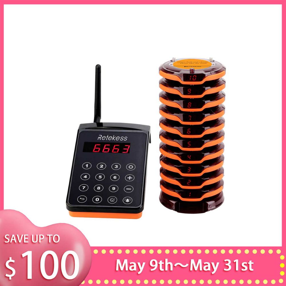Retekess TD156 IP67 Waterproof and Long Range Pager System 800m