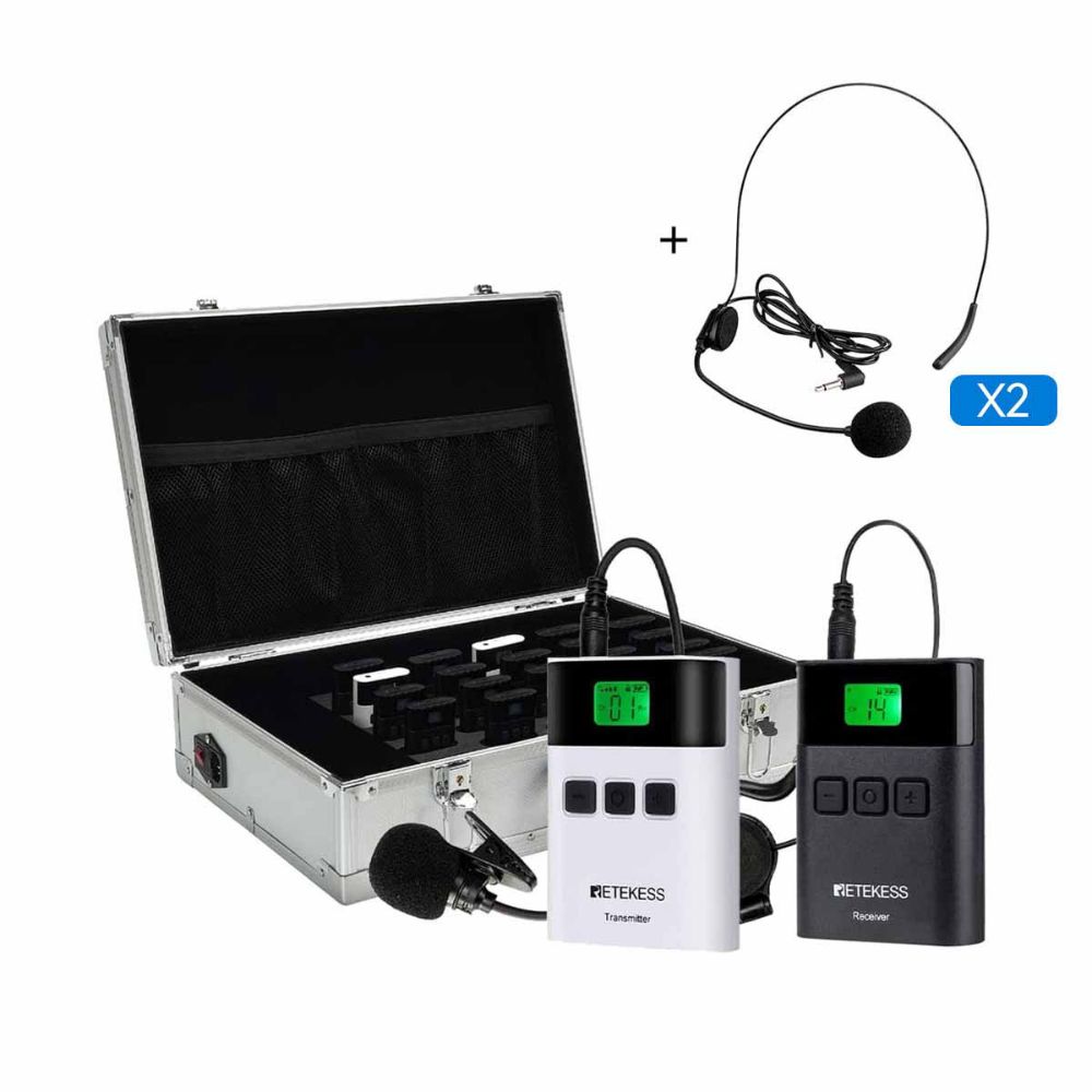 TT122 Tour Guide Interpretation System with 32-slot Charging Case