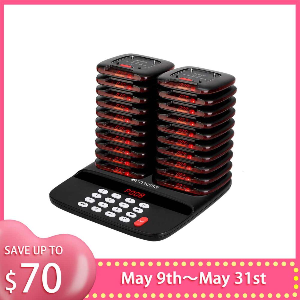 Retekess TD183 Long Range Pager System 800M for Restaurants, Bars, Cafes