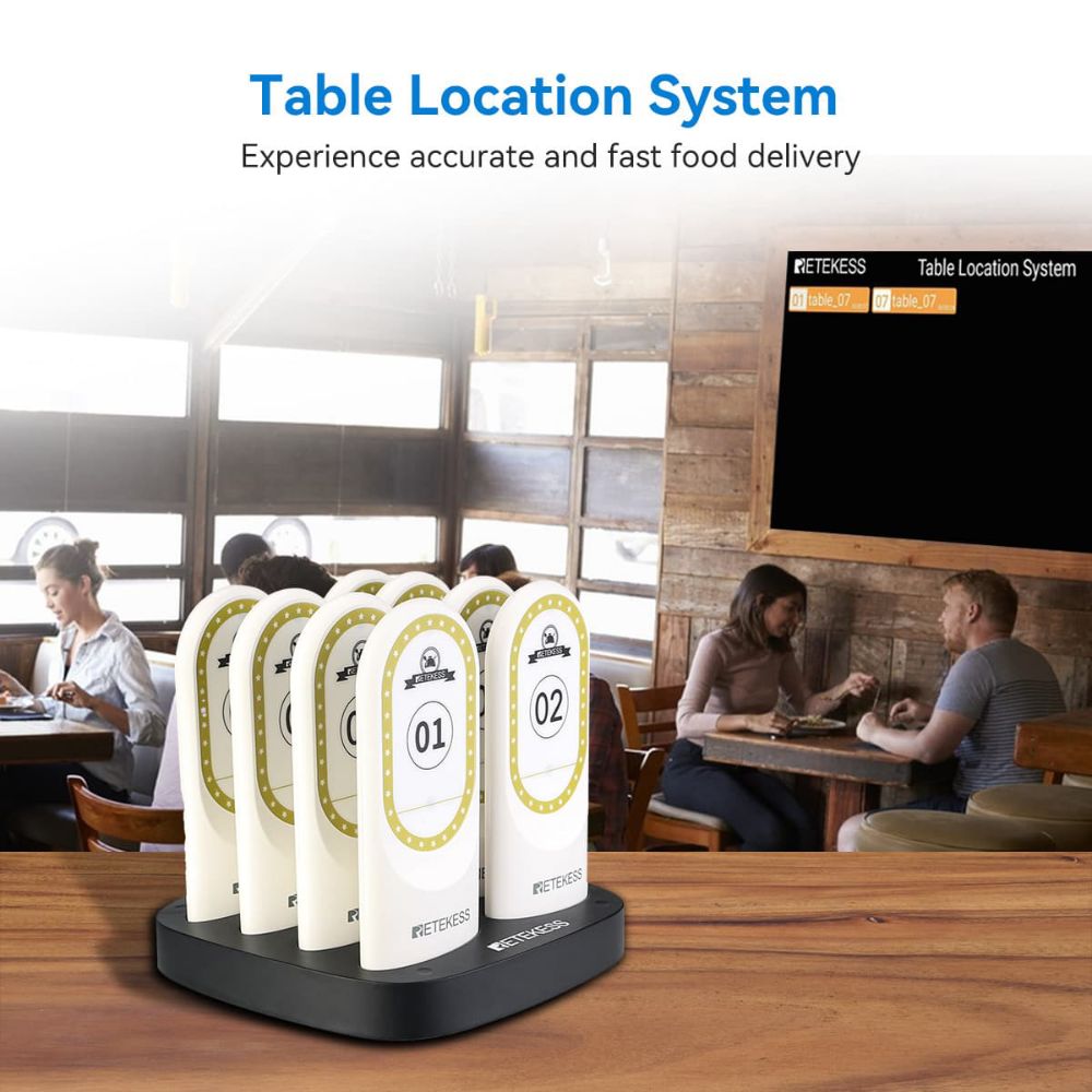 Retekess TD185 Table Location System Tracking System for Restaurants Cafes and Bars