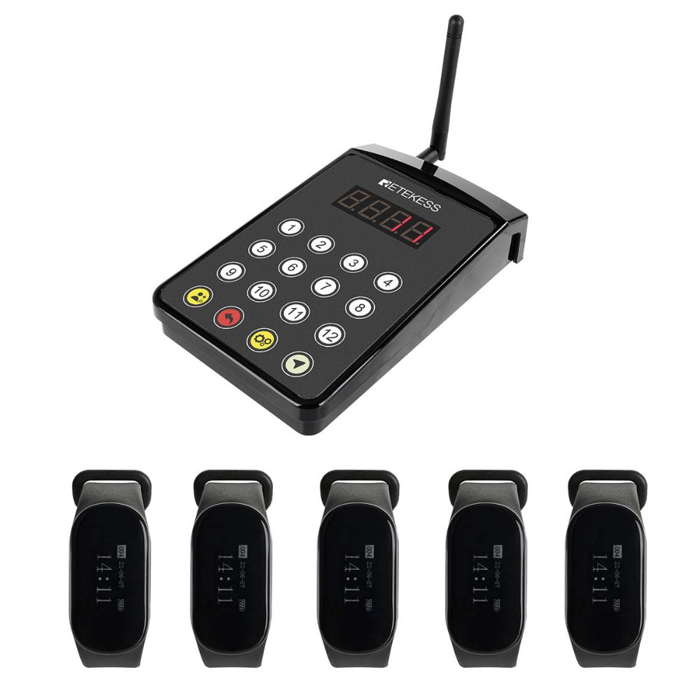 Retekess TD154 Wireless Waiter Call System Kitchen to Waiter Paging System for Restaurants, Bars, Retails