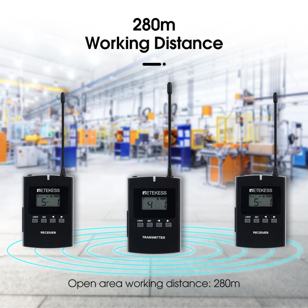 Retekess TT124 Two Way Tour Guide System For Factory Training  Group Communication