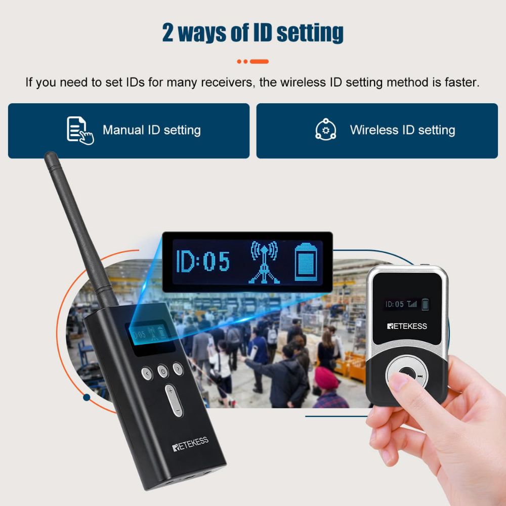 Retekess T130S T131S Audio Guide Systems for Tour and Translation