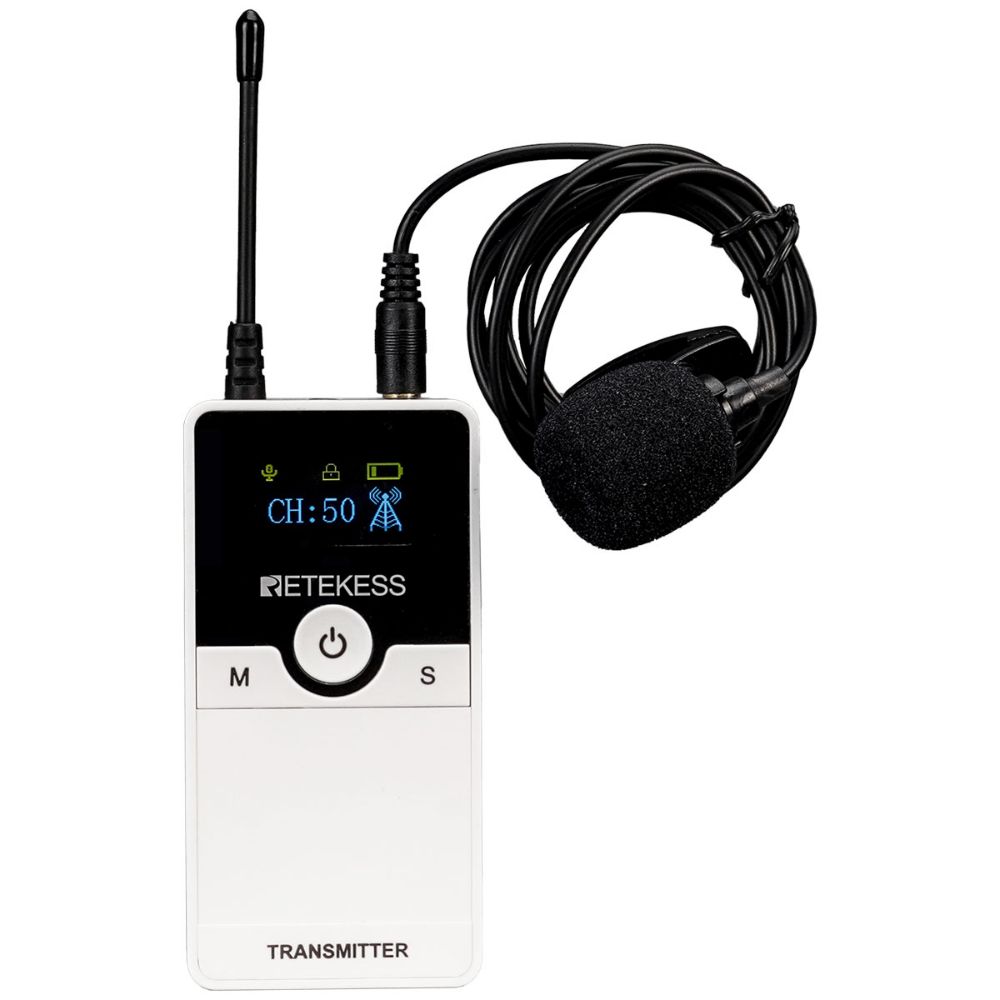 Retekess TT116T UHF Tour Guide Transmitter With Removable Rechargeable Battery