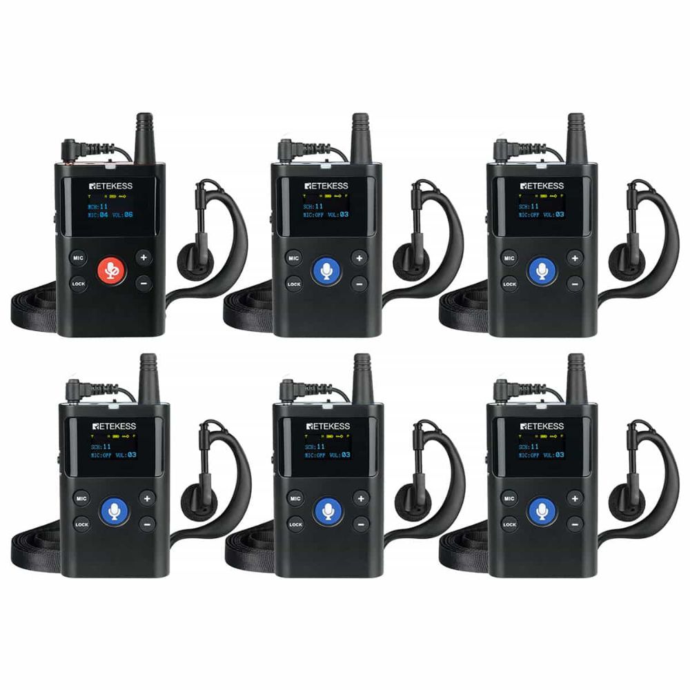 Retekess TT126 Two-way Tour Headsets for Industrial Plant Tour and Factory Visit