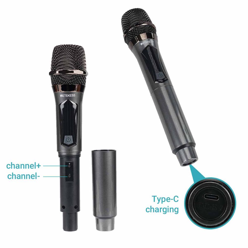 Retekess T130MIC T130SMIC Silent Conference Systems/Handheld Tour Guide Microphone for Conference, Training, Church