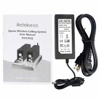 retekess t112 paging system keypard transmitter pager charger US plug