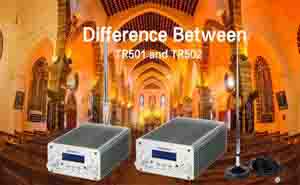 What is the difference between TR501 and TR502 FM Broadcast Transmitter? doloremque