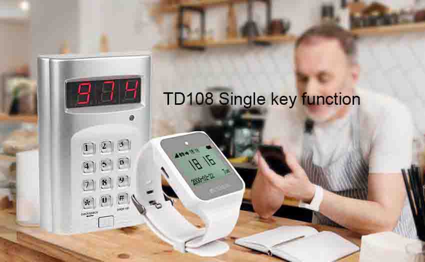 How to use TD108 watch receiver with single key function?