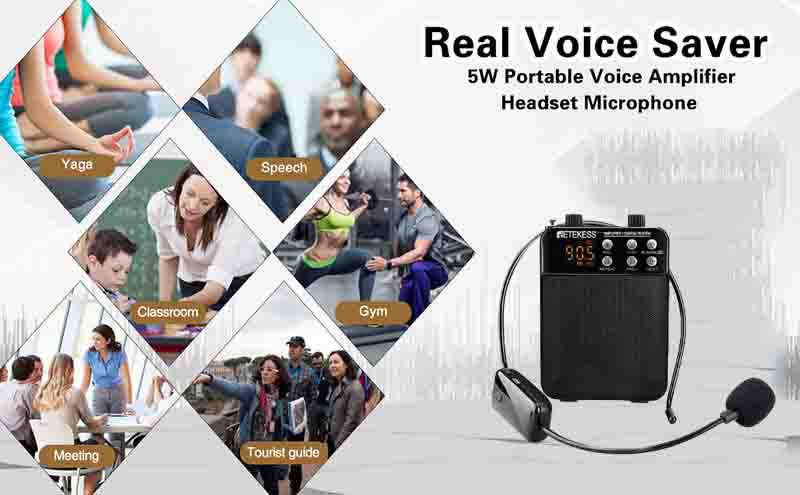 Retekess TR619 Voice Amplifier with Wireless Microphone
