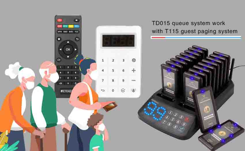 How to use the guest paging system with the TD015 smart queue system?