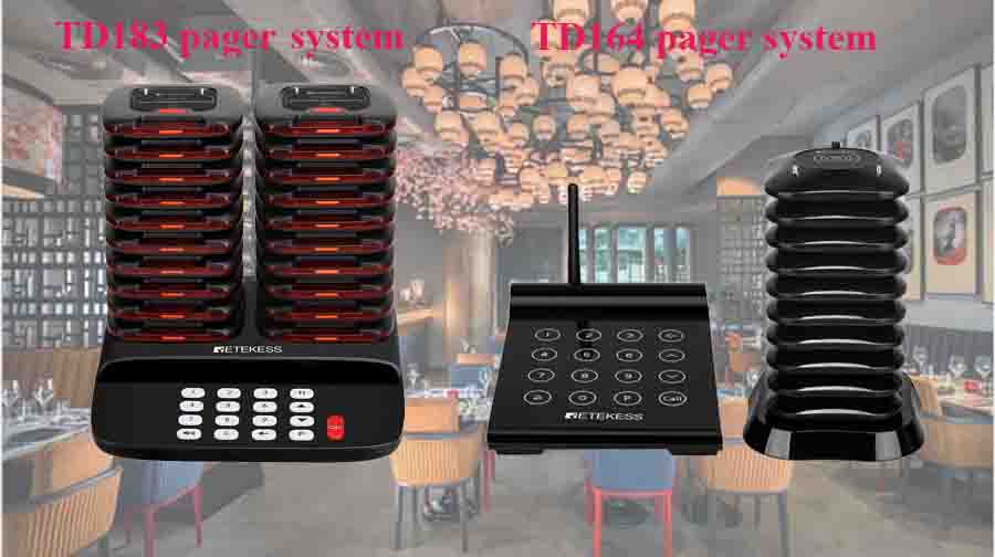 The difference between TD164 and TD183 restaurant pager system