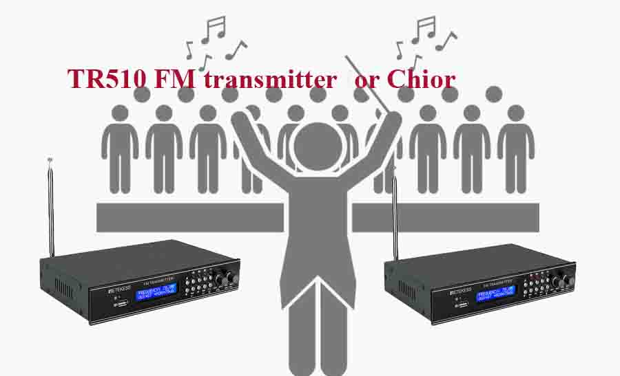 What can you do with the TR510 FM transmitter?
