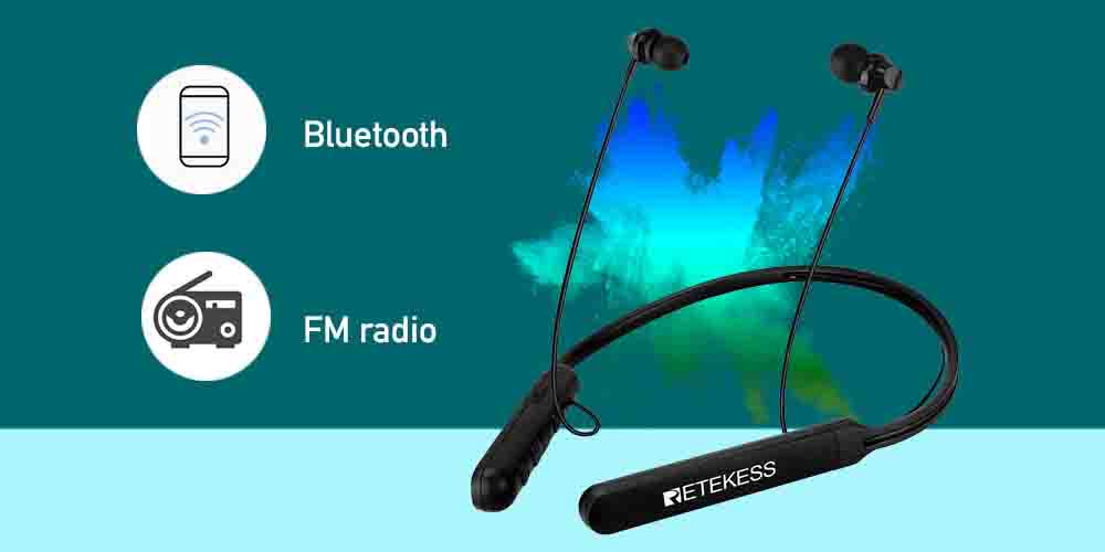 Retekess TR108 FM Radio Earpiece with Bluetooth