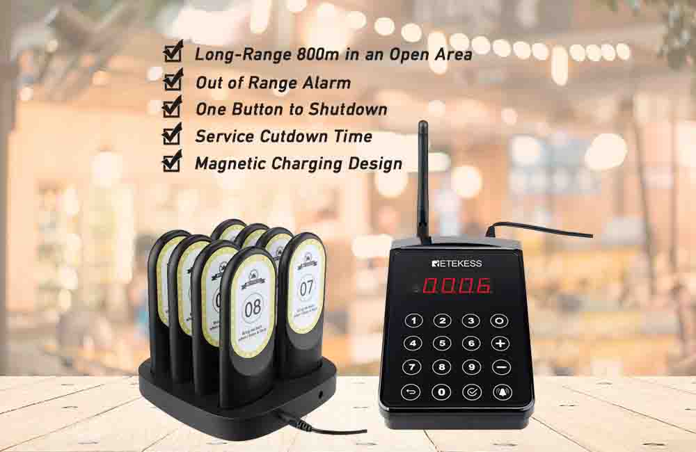 New Retekess TD184 Long Range FM Wireless Paging System is Good for Your Business