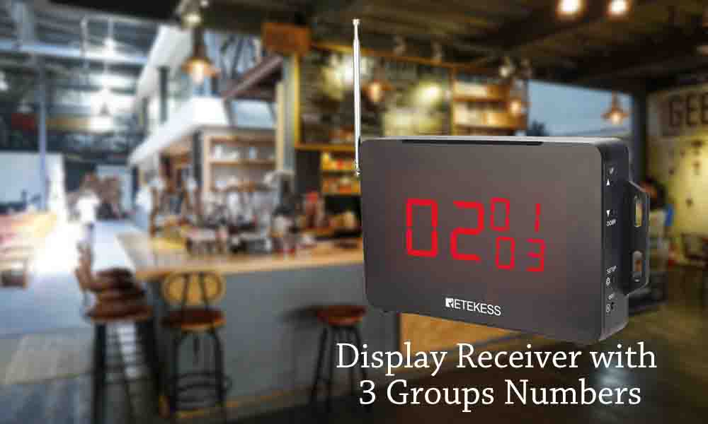 Calling Display Receiver TD136 Shows 3 Groups Numbers 