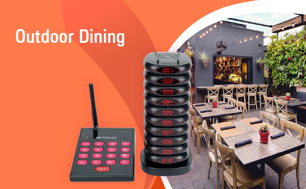 Give Your Customers The Best Outdoor Dining Experience With Retekess Guest Paging System