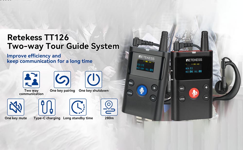 TT126 Two Way Tour Guide System for Training