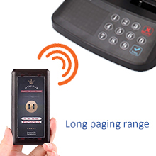 Long working range of T115 guest calling system