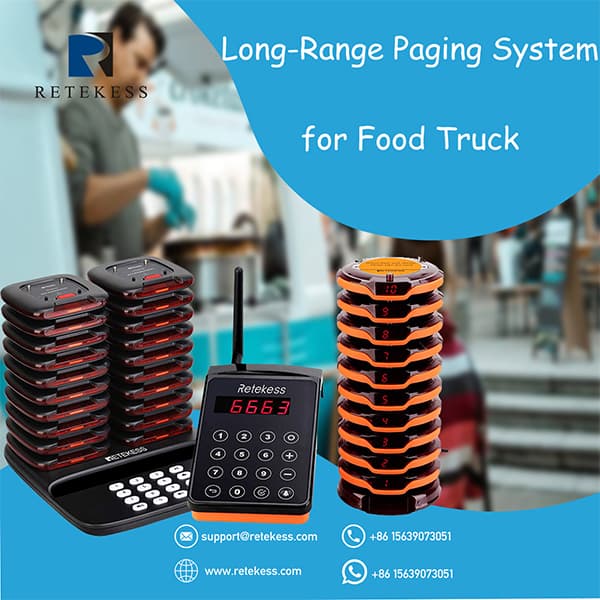 Retekess long range pager system for food trucks