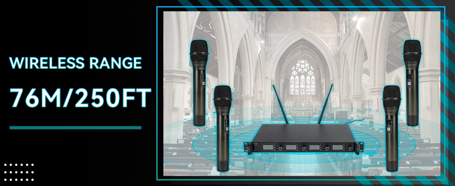 4-handheld-wireless-microphones-system-for-church