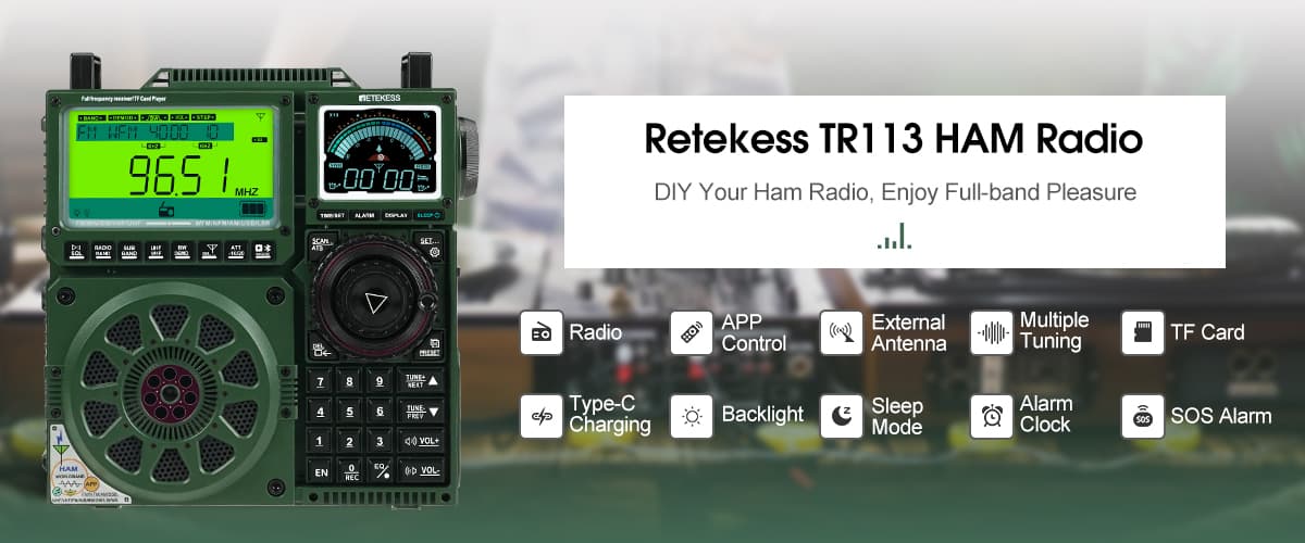 retekess tr113 digital display full band ham radio